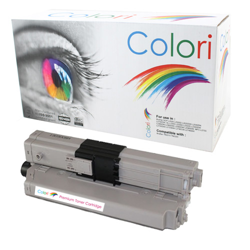 Printer Toner, OKI, C310 C330 C510 C530 Sort