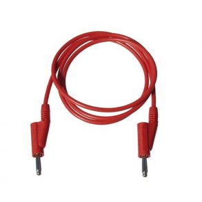 Prveledning, bananstik, 4mm, 1m, rd