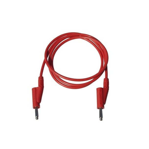 Prveledning, bananstik, 4mm, 1m, rd
