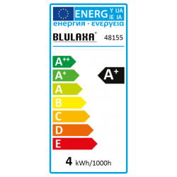 LED Pre, E27, 4W, Varmhvid, 95mm, Blulaxa