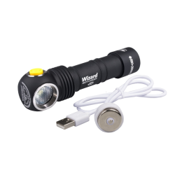 LED Lommelygte, Alu, 1250LM, Armytek Wizard USB