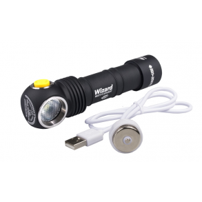 LED Lommelygte, Alu, 1250LM, Armytek Wizard USB