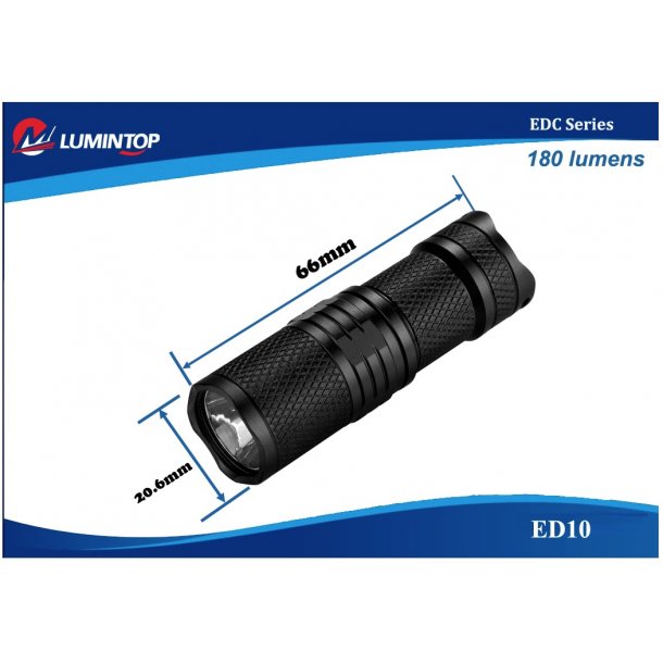 LED Lommelygte, 180LM, Lumintop ED10