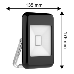 LED Projektr/arbejdslampe 10W, Varm Hvid, Blulaxa