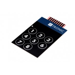 Folietastatur til fjernbetjening, 8-kanal, H-Tronic