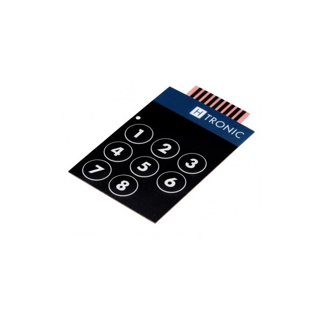 Folietastatur til fjernbetjening, 8-kanal, H-Tronic