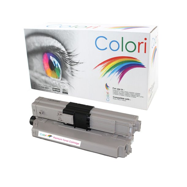 Printer Toner XXL, OKI, Oki C510 C530 MC561, Sort