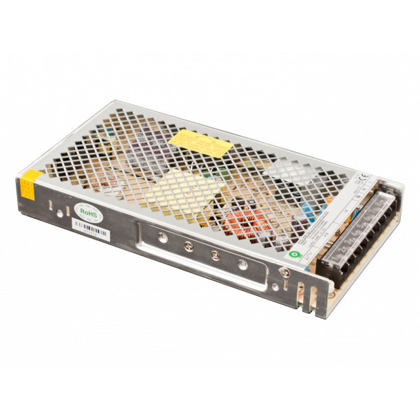 Str�mforsyning, Industriel, Lav Profil, 12V, 17A, 200W, POS-200-12-C