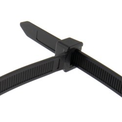 Strips, UV-bestandig, Sort, 200 x 7,6 mm, 100 stk.