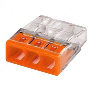 Samlemuffe, skruels, 3x2,5mm2, Wago 2273-203, 100 stk.