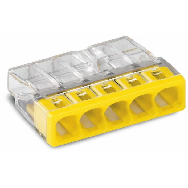 Samlemuffe, skruels, 5x2,5mm2, Wago 2273-205, 100 stk.