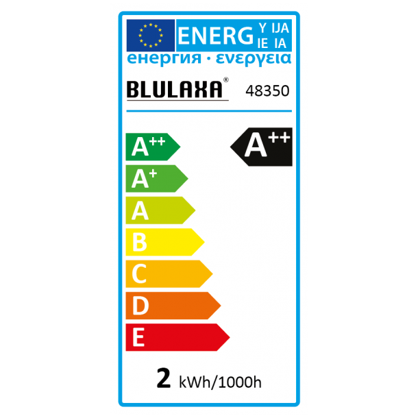 LED Pre, E27, 2W, Varmhvid, 125mm, Blulaxa