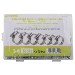 Seki Spndebnd, Rustfrit Stl (304), Sortiment, 60 stk.