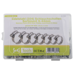 Seki Spndebnd, Rustfrit Stl (304), Sortiment, 60 stk.