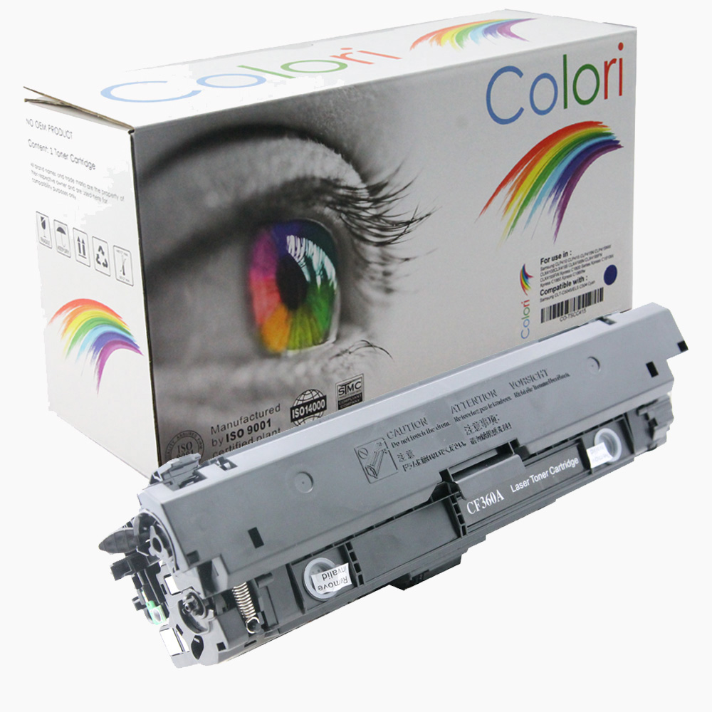 Printer Toner, HP, 508A CF360A 508X eller CF360X Sort